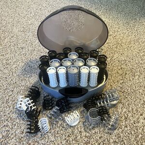 Remington Solutions 20 Hair Hot Rollers Set w/ Clips H-1080i Tested Works